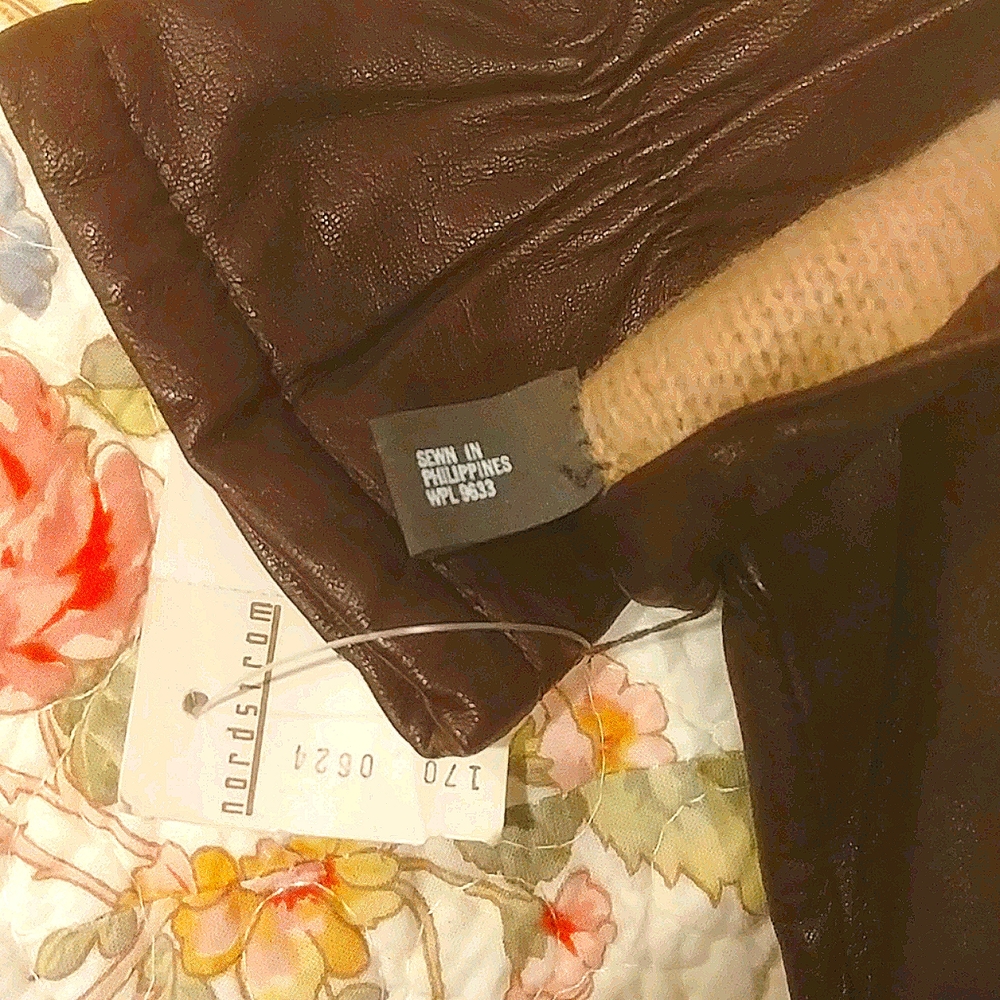 Nordstrom Chocolate Brown Leather Gloves - Picture 4 of 4